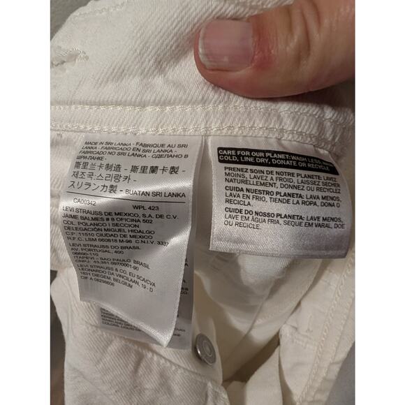 Levi's Womens Shortalls Size XS White Denim Square Neck Pockets Farm Girl - Picture 10 of 11